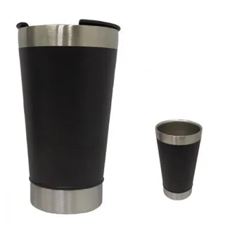 Copo térmico de 473ml para bebidas geladas ou quentes com tampa e abridor