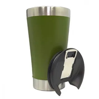 Copo térmico de 473ml para bebidas geladas ou quentes com tampa e abridor