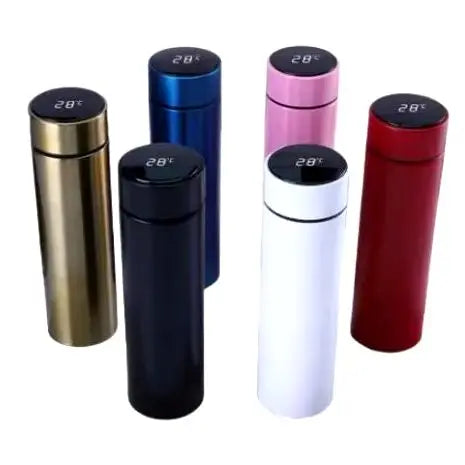 Garrafa térmica de aço inoxidável, sensor digital inteligente de temperatura, bebida quente e fria com LED