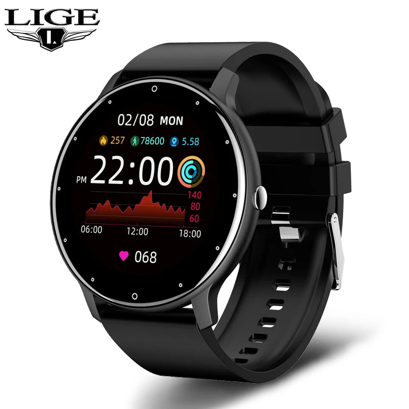 Smartwatch feminino LIGE com tela sensível ao toque e 1,33 polegadas