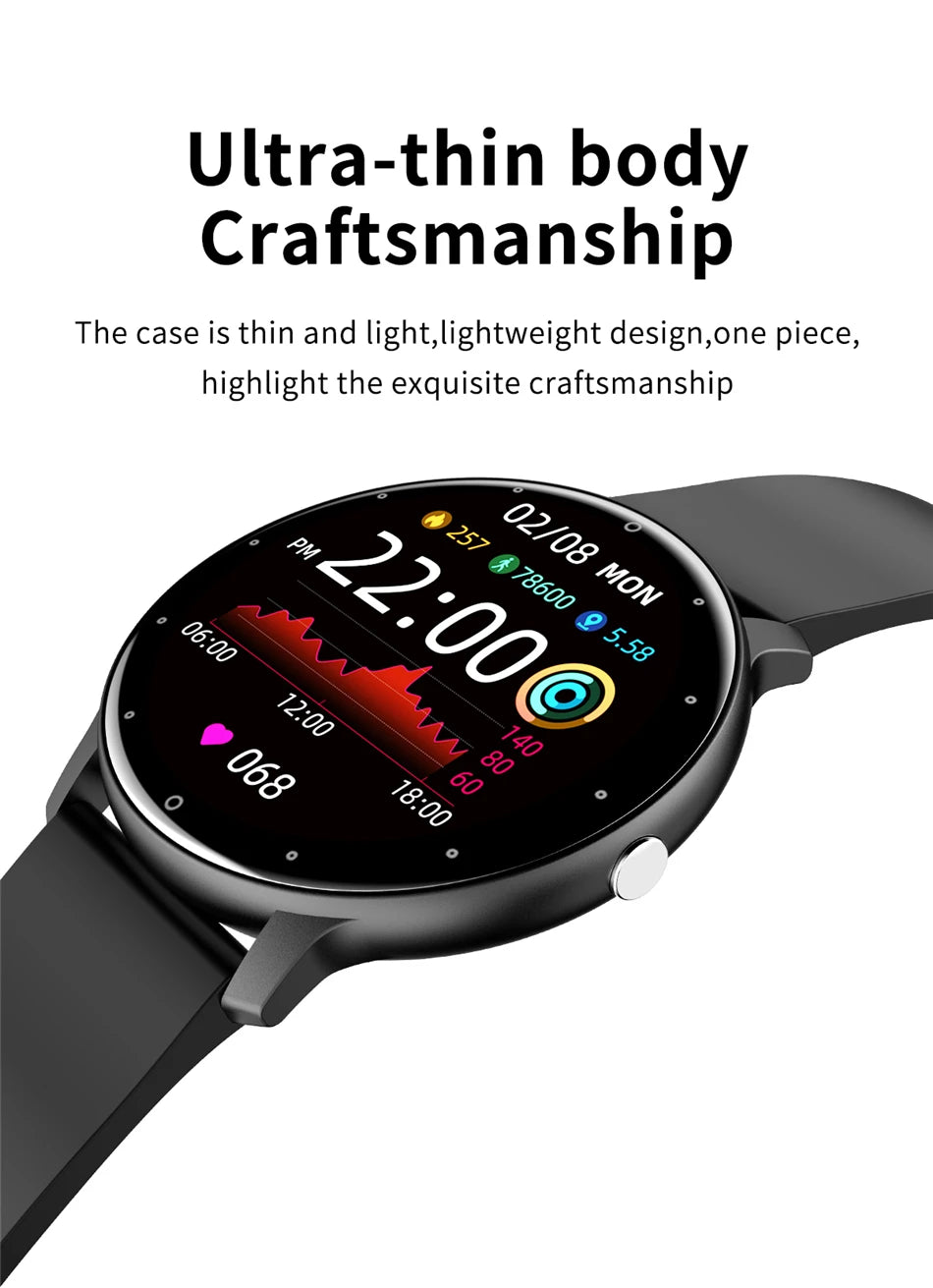 Smartwatch feminino LIGE com tela sensível ao toque e 1,33 polegadas