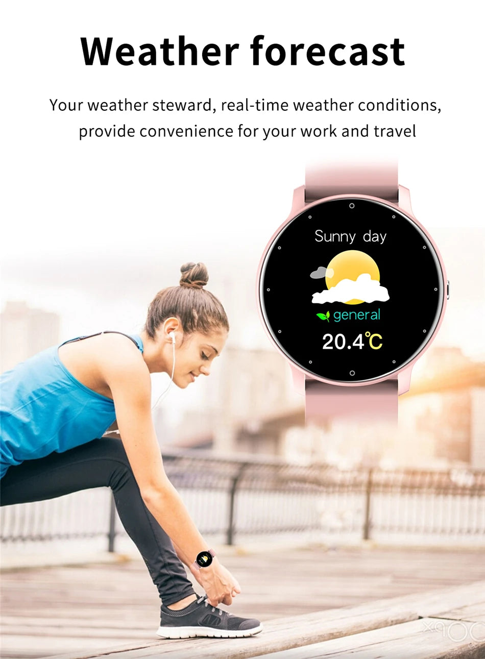 Smartwatch feminino LIGE com tela sensível ao toque e 1,33 polegadas
