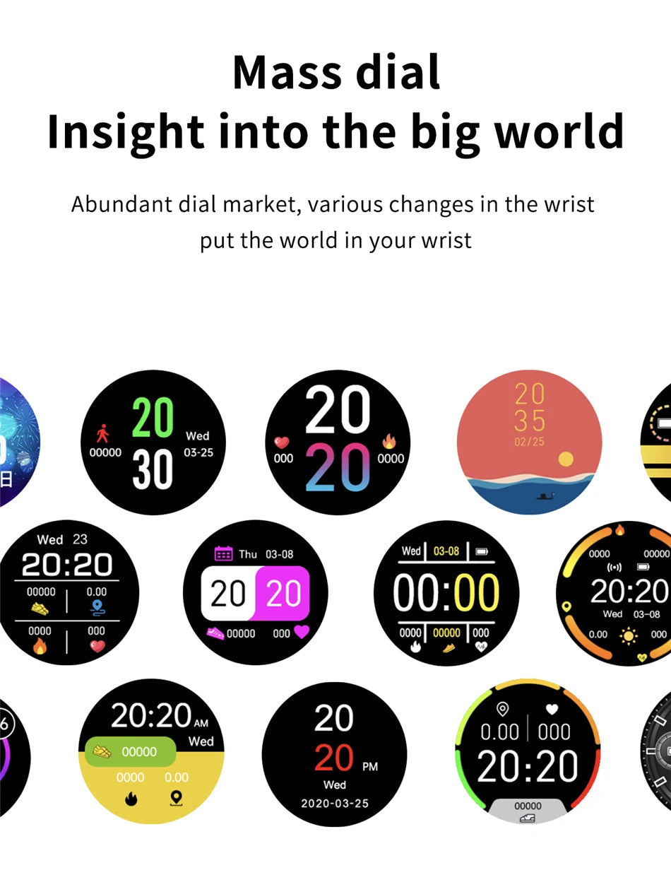 Smartwatch feminino LIGE com tela sensível ao toque e 1,33 polegadas