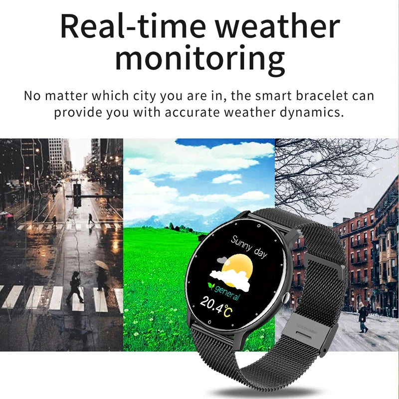 Smartwatch feminino LIGE com tela sensível ao toque e 1,33 polegadas