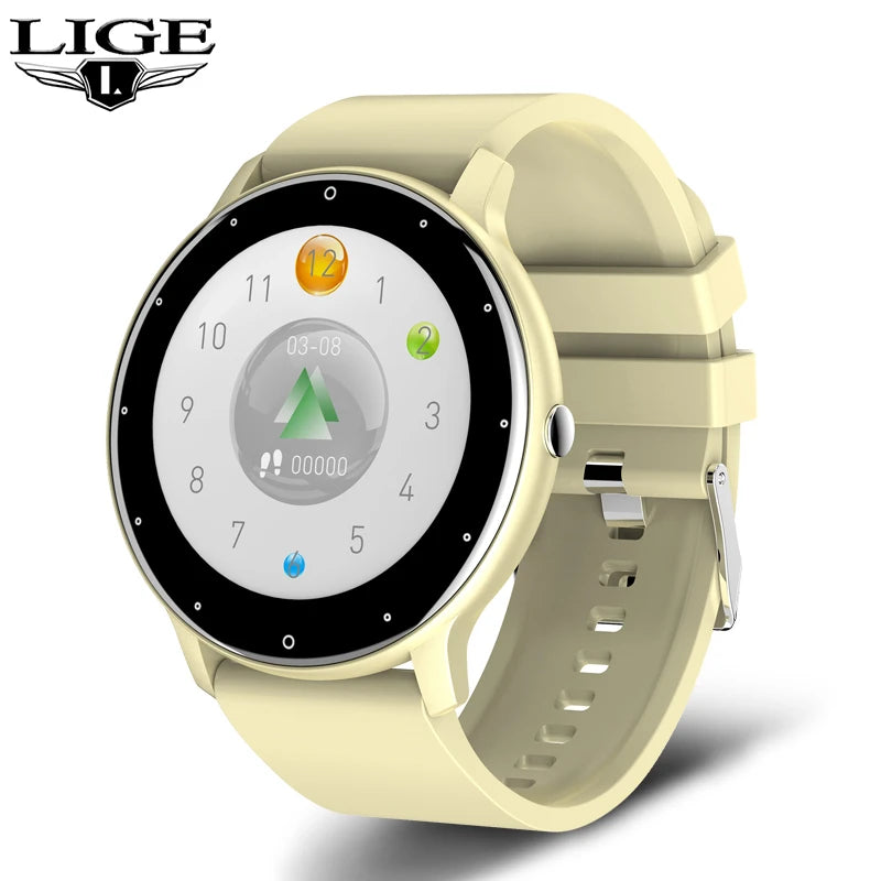 Smartwatch feminino LIGE com tela sensível ao toque e 1,33 polegadas