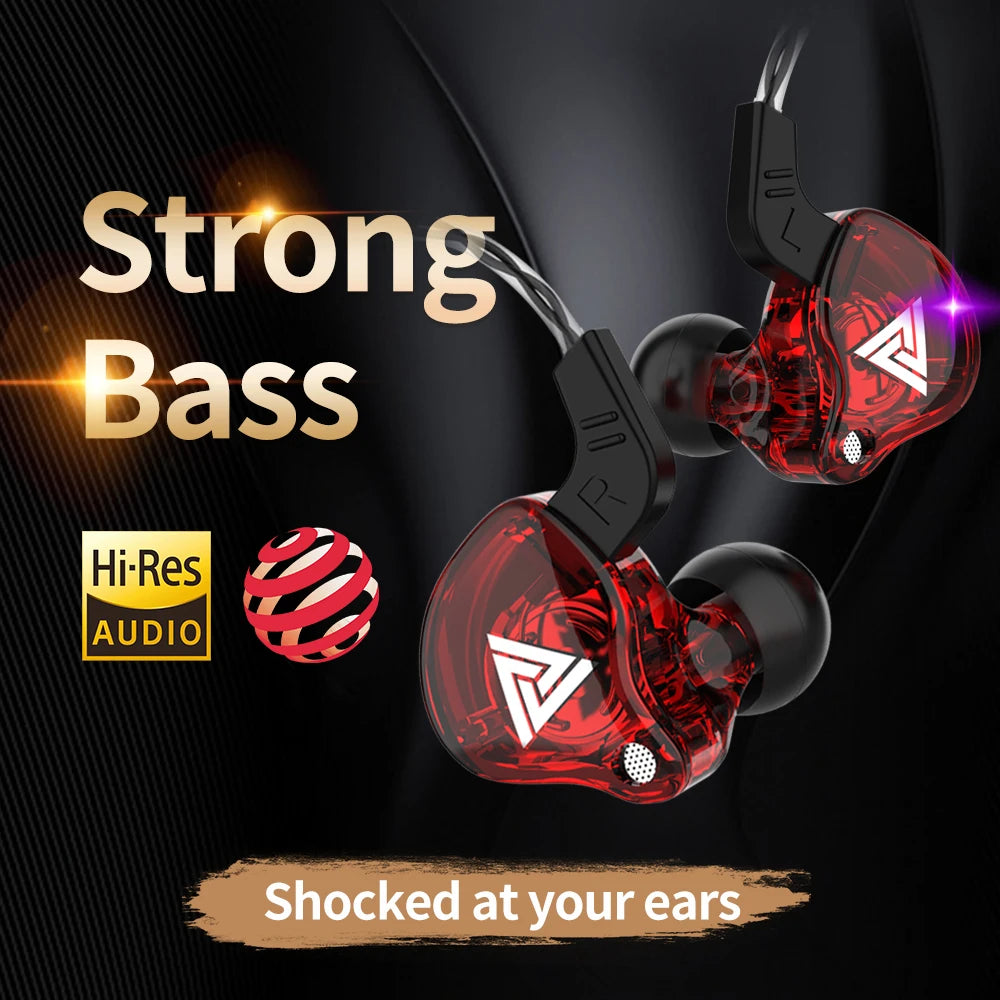 Fones de ouvido QKZ AK6 HiFi com fio de 3,5 mm