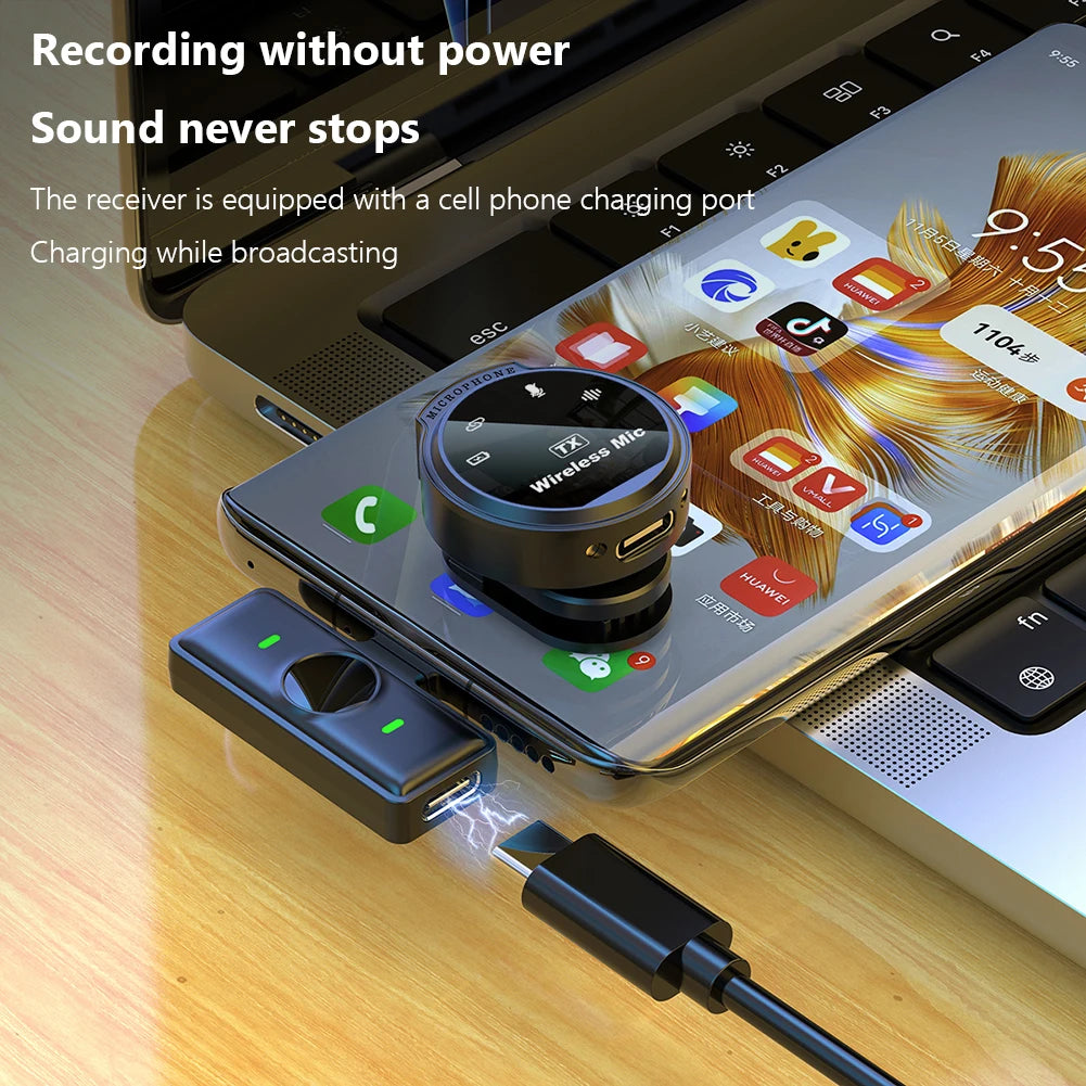 Microfone de lapela sem fio Xiaomi USB-C/iOS