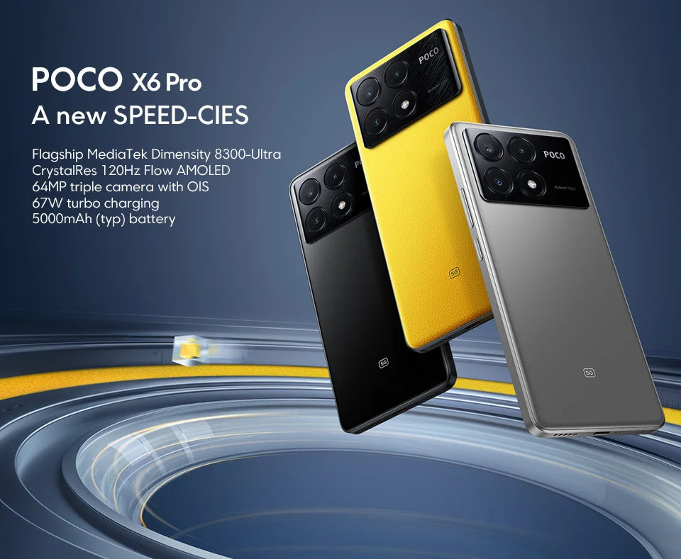 Smartphone POCO X6 Pro 5G IVA Dimensity 8300-Ultra 6.67" Flow AMOLED DotDisplay 64MP NFC