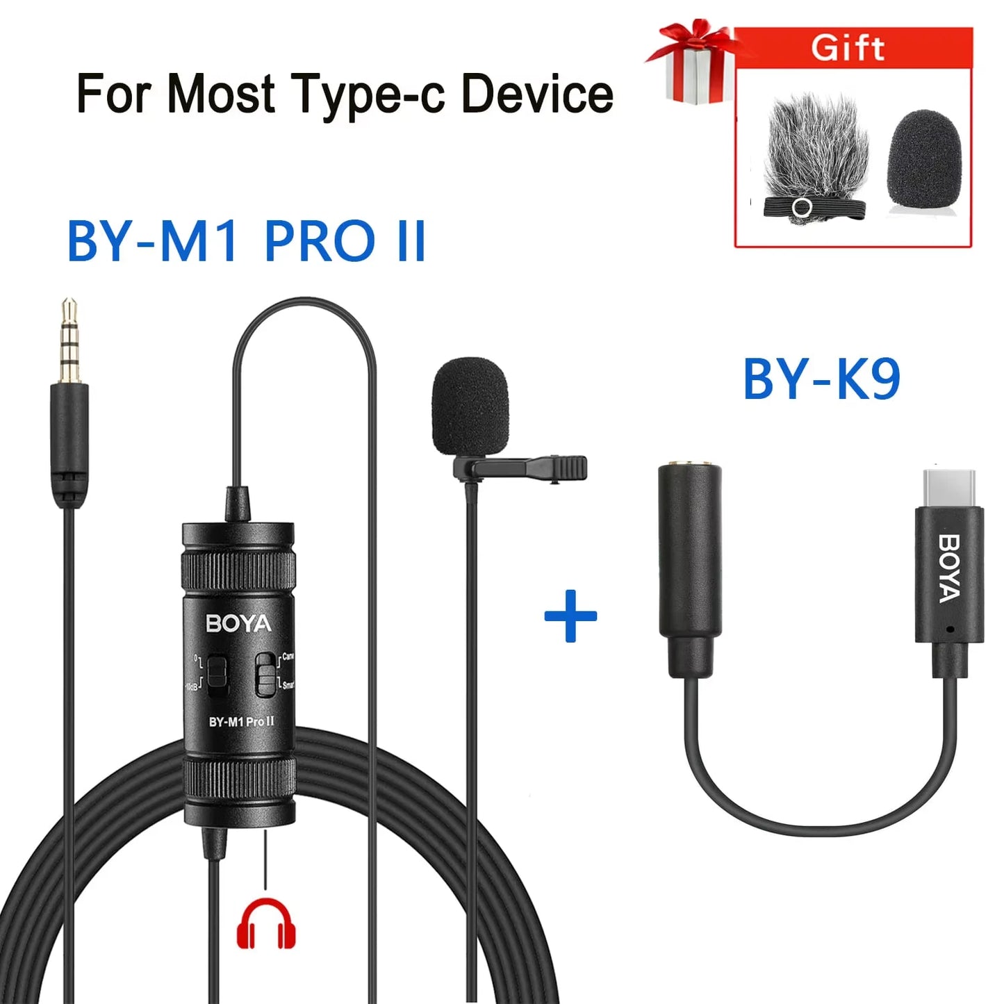 Microfone de lapela condensador BOYA BY-M1