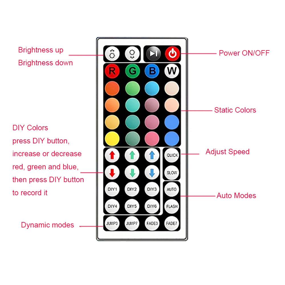 Fita de LED RGB, luz ambiente com controle por aplicativo, fita flexível de LED para decoração de quarto e sala...