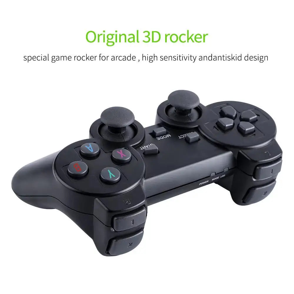 Console de videogame 2.4G para TV Controle duplo sem fio Game Stick 4K 20000 jogos 64GB 32GB