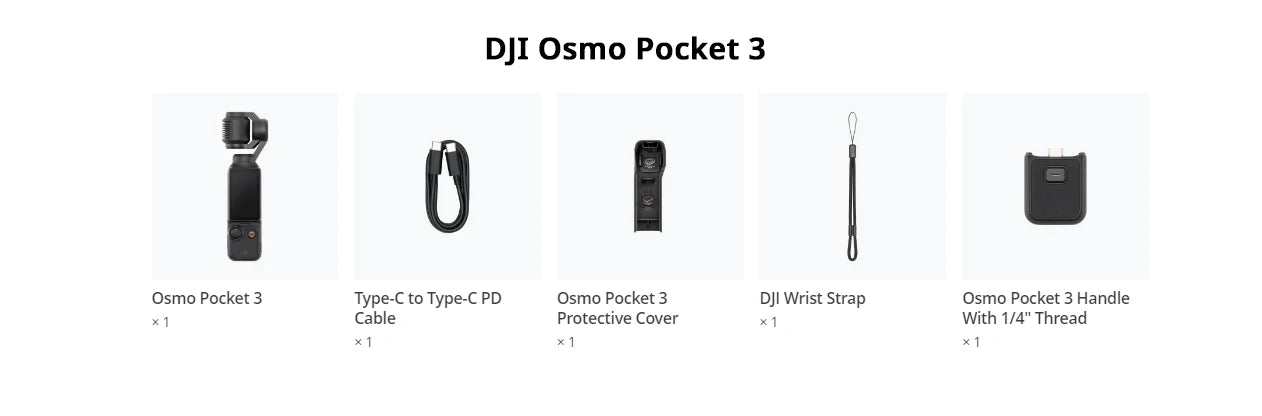Câmera DJI Osmo Pocket 3 Gimbal 1″ CMOS