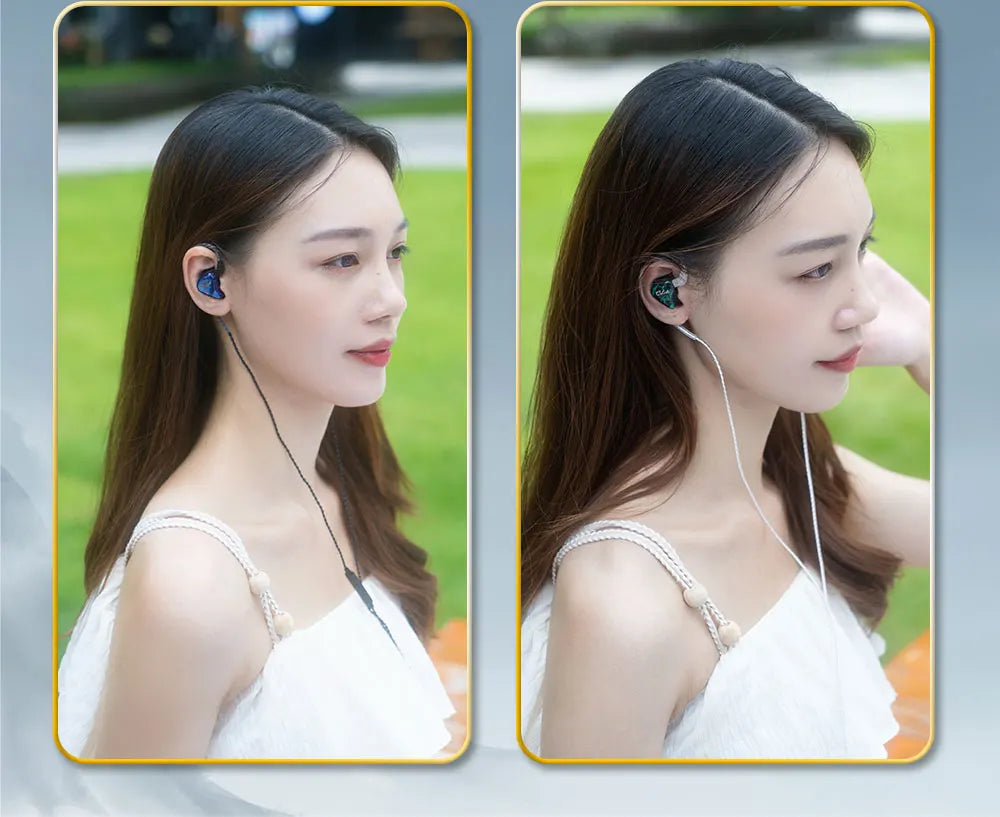 Fones de ouvido Kinera Celest Wyvern pretos com cabo e microfone
