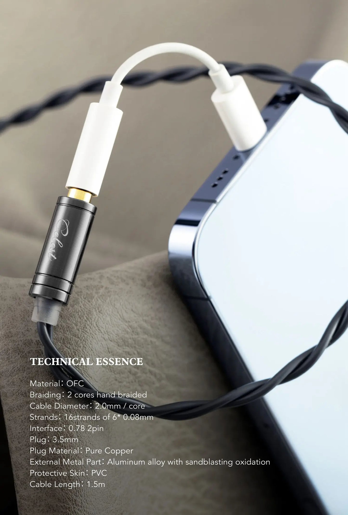 Fones de ouvido Kinera Celest Wyvern pretos com cabo e microfone