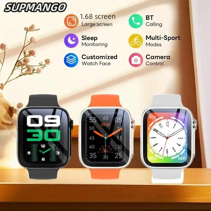 Smartwatch T88K com tela LCD de 1,68 polegadas unissex