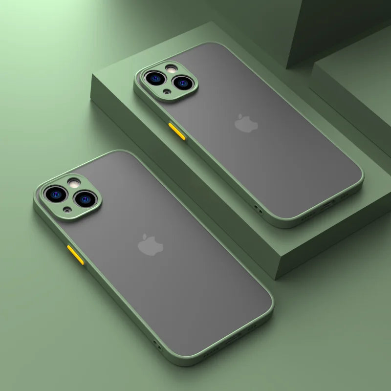 Capa protetora de silicone para iPhone 15, 11, 12, 13 Mini, 14 Pro, XR, XS Max, 7, 8 Plus SE