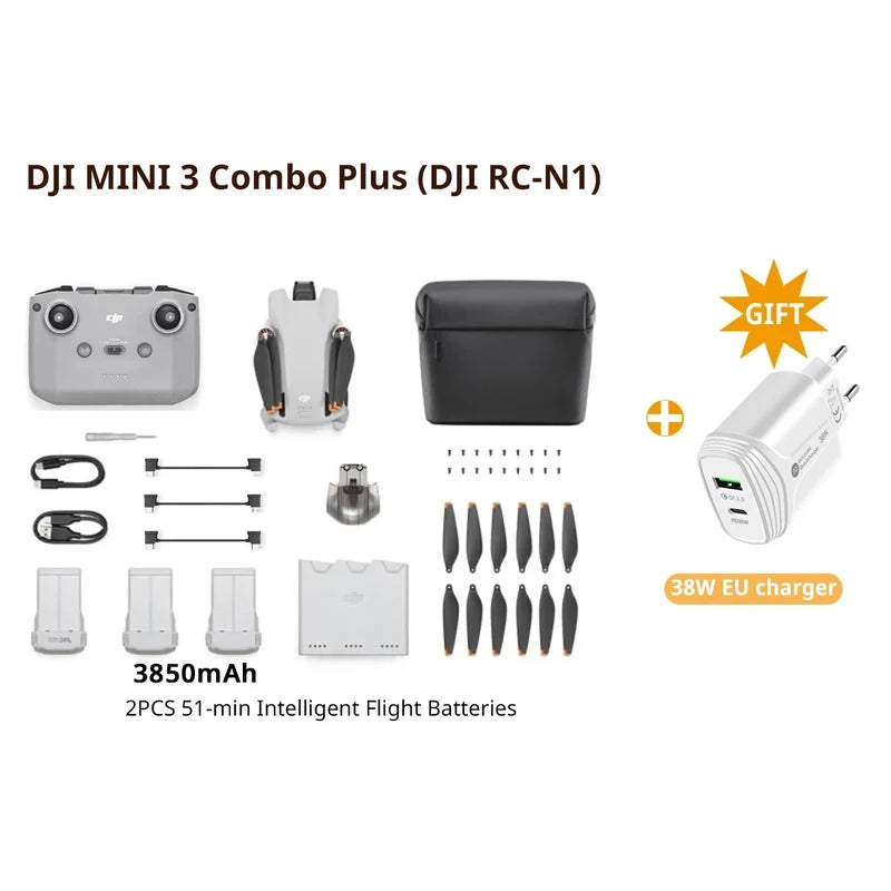 DJI Mini 3 Combo Drone com transmissão de 10 km