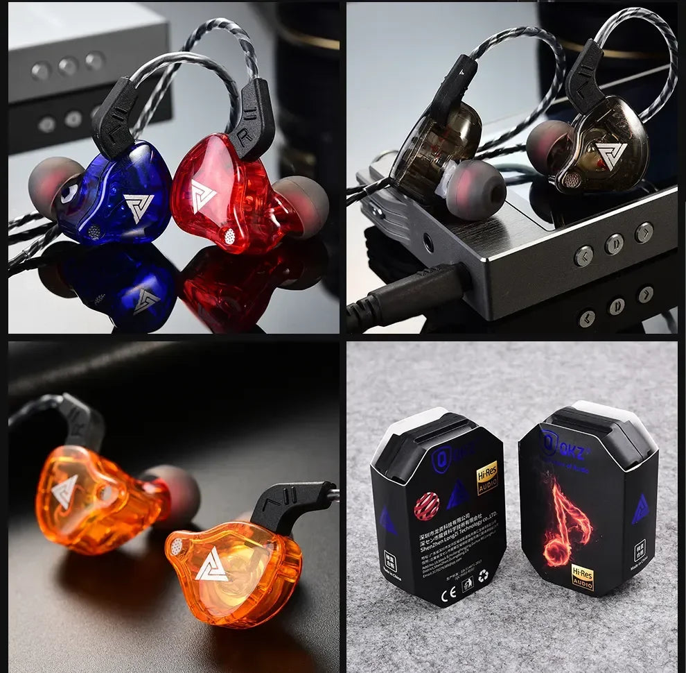 Fones de ouvido QKZ AK6 HiFi com fio de 3,5 mm