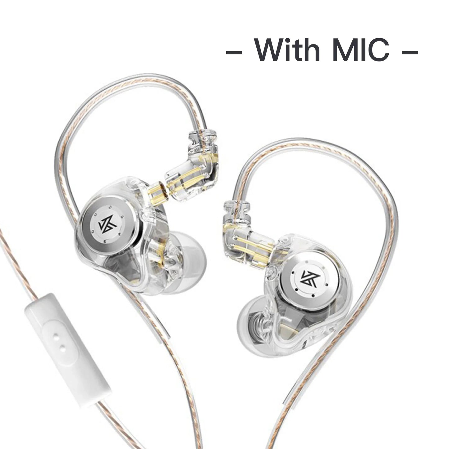 Fones de ouvido KZ EDX PRO Dynamic Drive HIFI Bass intra-auriculares com cancelamento de ruído