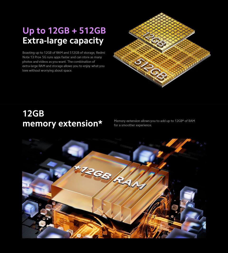 Smartphone Xiaomi Redmi Note 13 Pro Plus 5G, tela MOLED curva de 6,67", MediaTek Dimensity 7200-Ultra