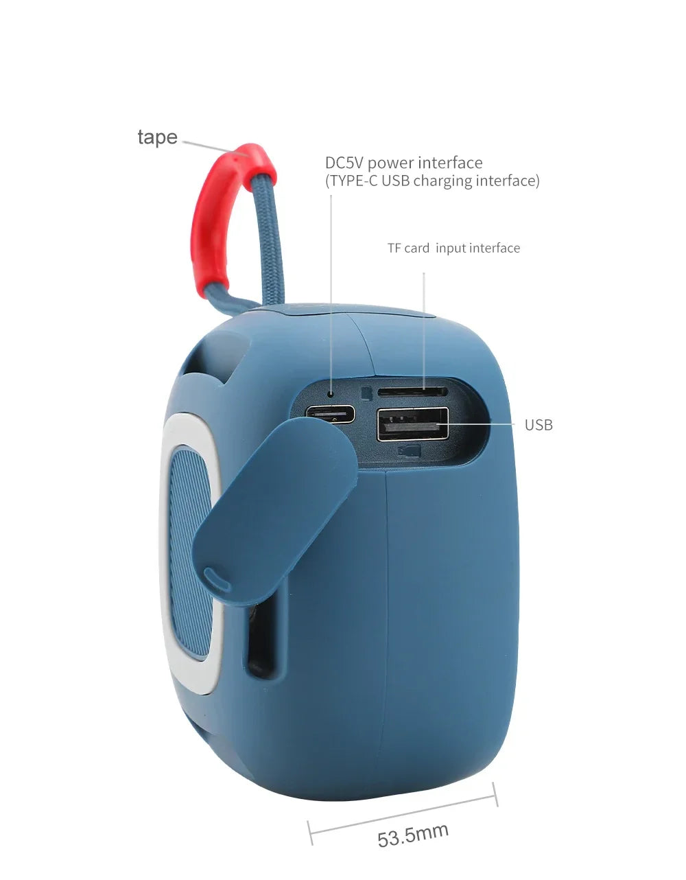Mini Caixa de Som Bluetooth sem Fio Potente TG659 TWS 5.3