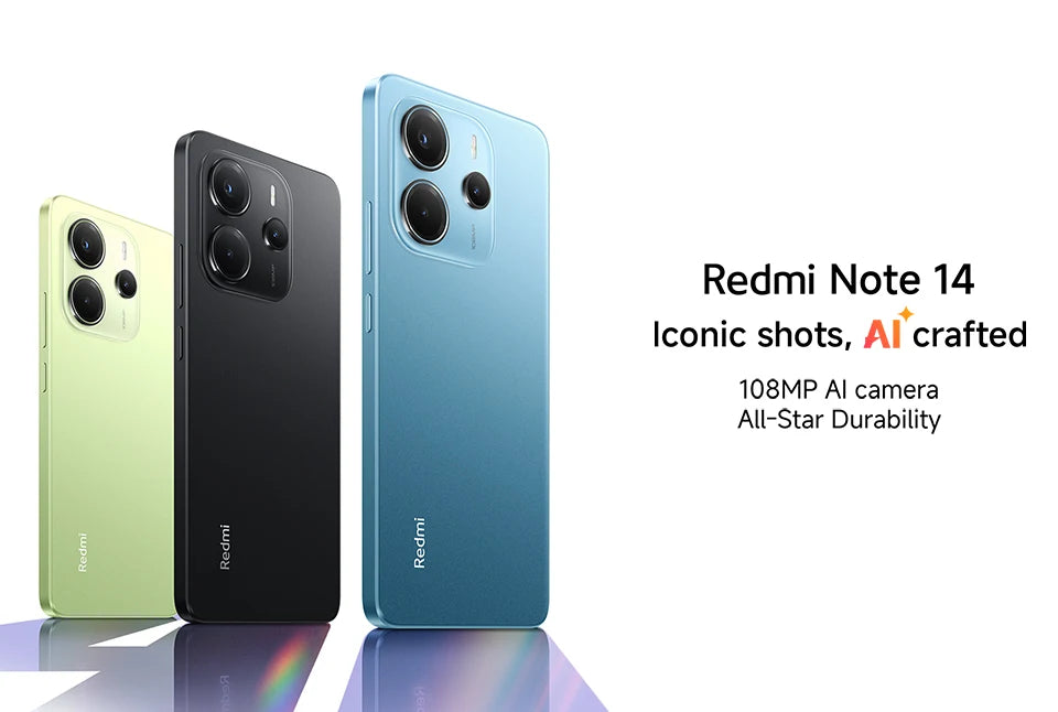 Smartphone Xiaomi Redmi Note 14, 128 GB / 256 GB de ROM, MediaTek Helio G99-Ultra, 33 W, 120 Hz, AMOLED, 108 MP, 5500 mAh