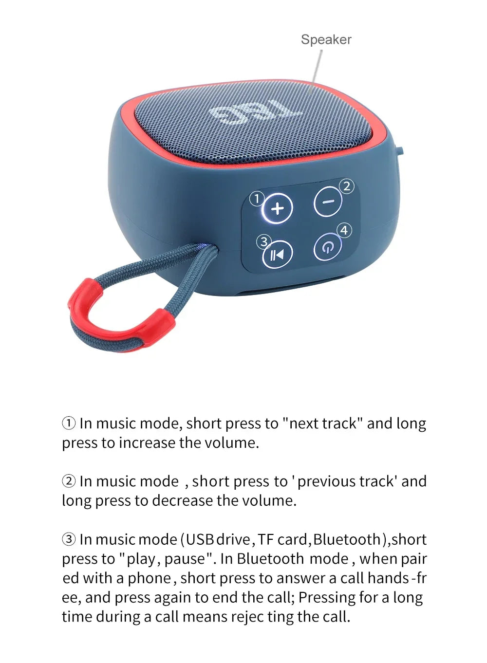 Mini Caixa de Som Bluetooth sem Fio Potente TG659 TWS 5.3