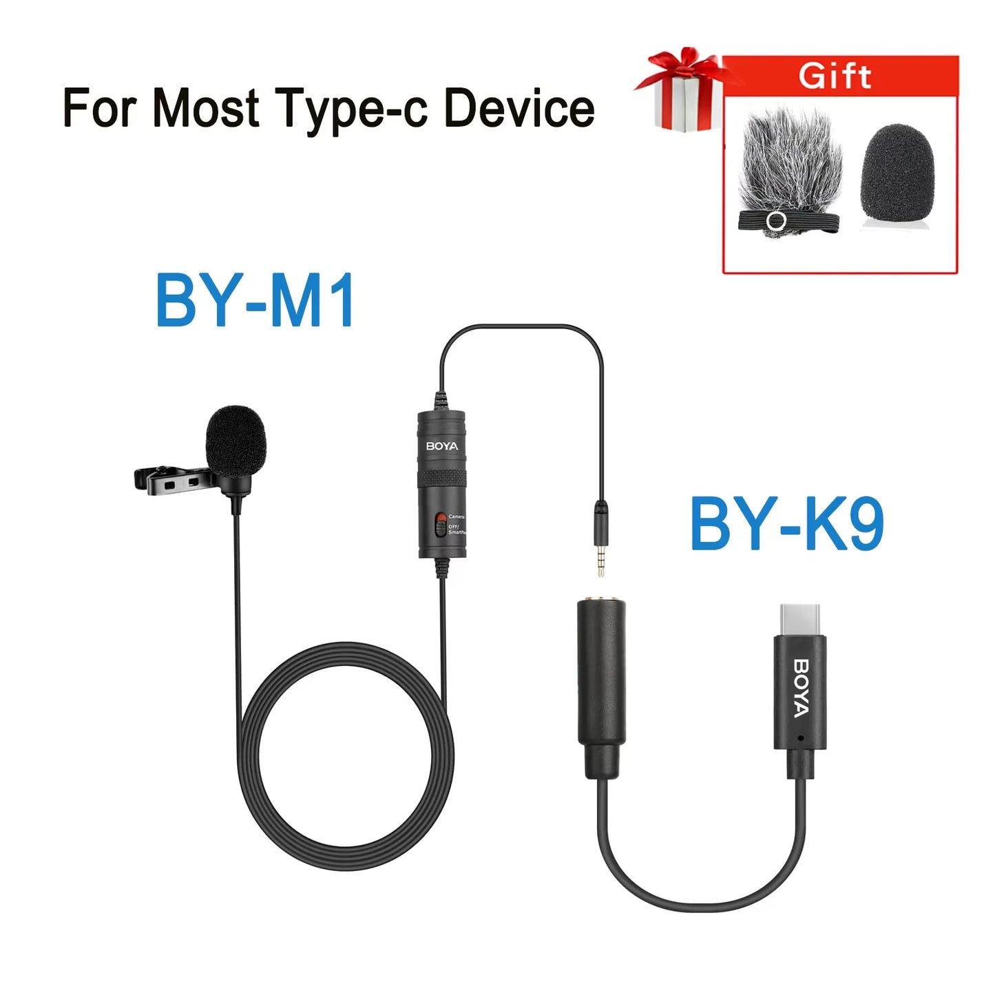 Microfone de lapela condensador BOYA BY-M1