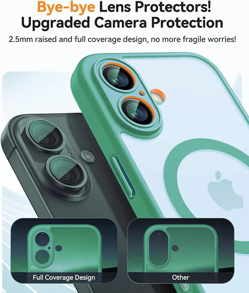 Capa para iPhone 16 15 14 13 Pro Max Plus, capa fosca e translúcida