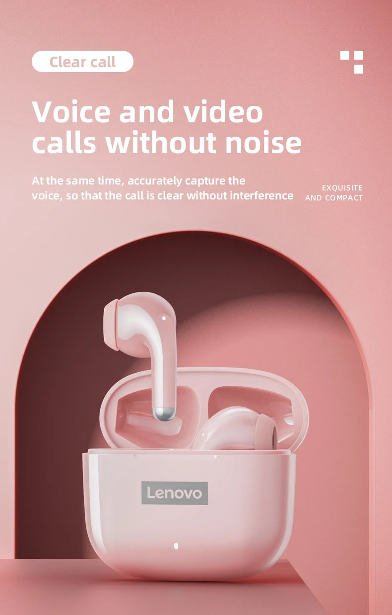Fones de ouvido Bluetooth sem fio Lenovo LP40Pro