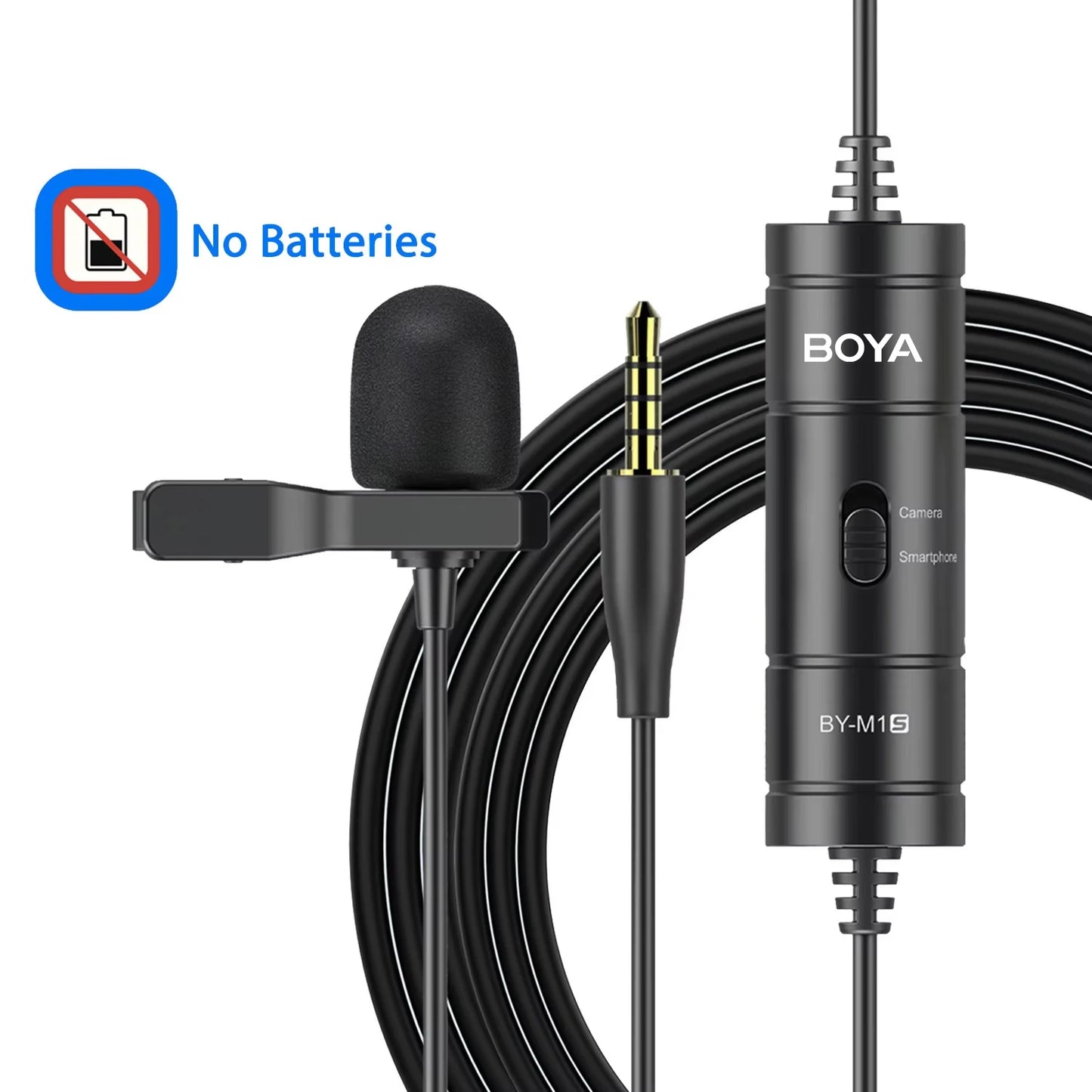 Microfone de lapela condensador BOYA BY-M1