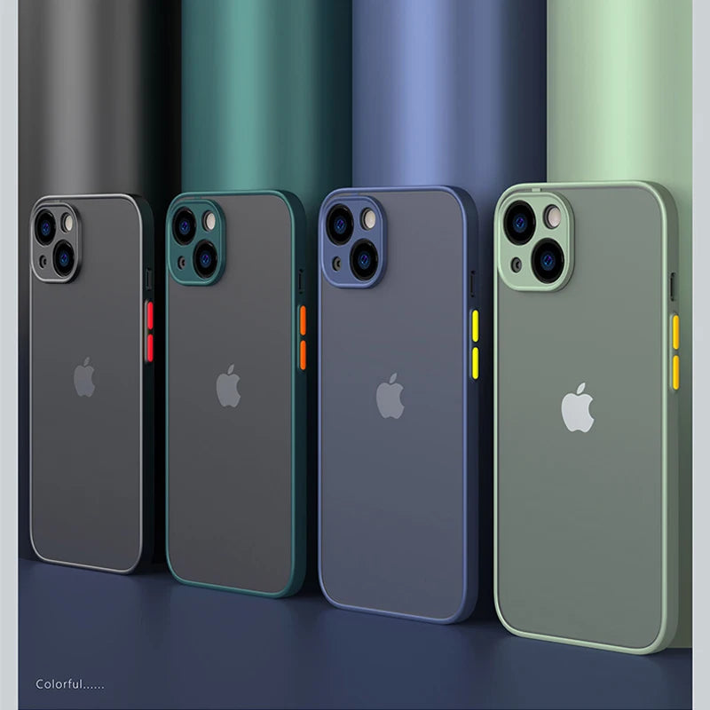 Capa protetora de silicone para iPhone 15, 11, 12, 13 Mini, 14 Pro, XR, XS Max, 7, 8 Plus SE