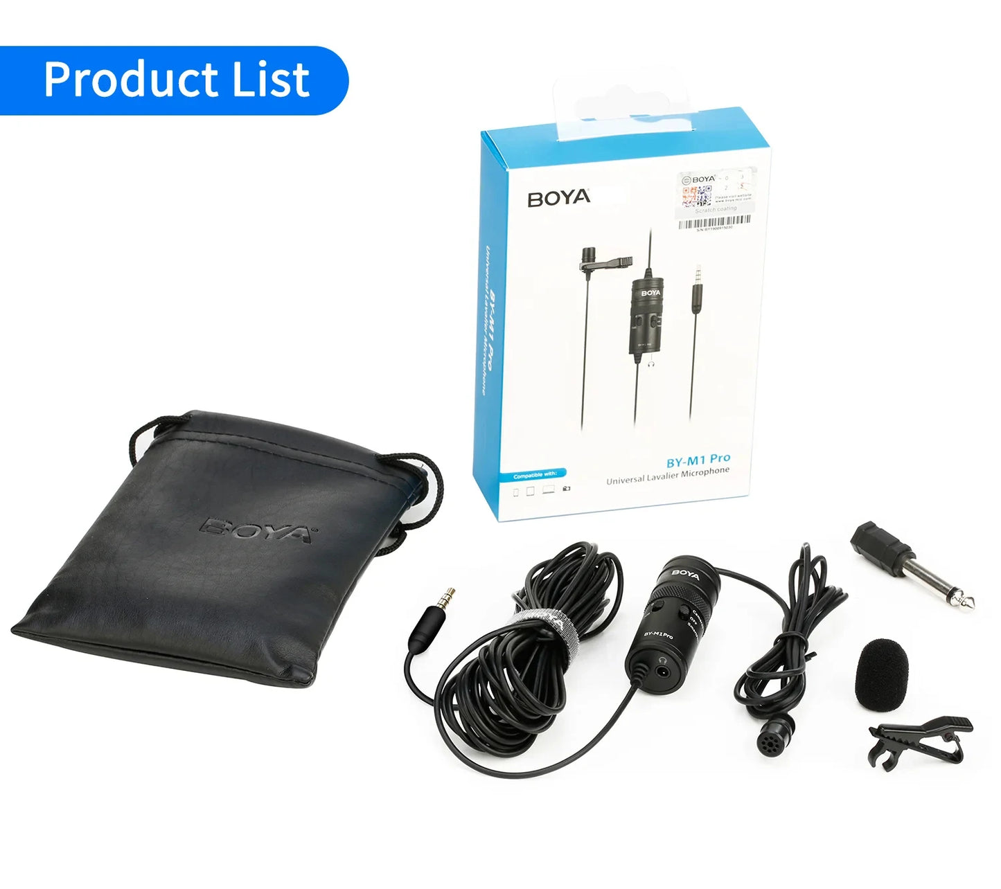 Microfone de lapela condensador BOYA BY-M1