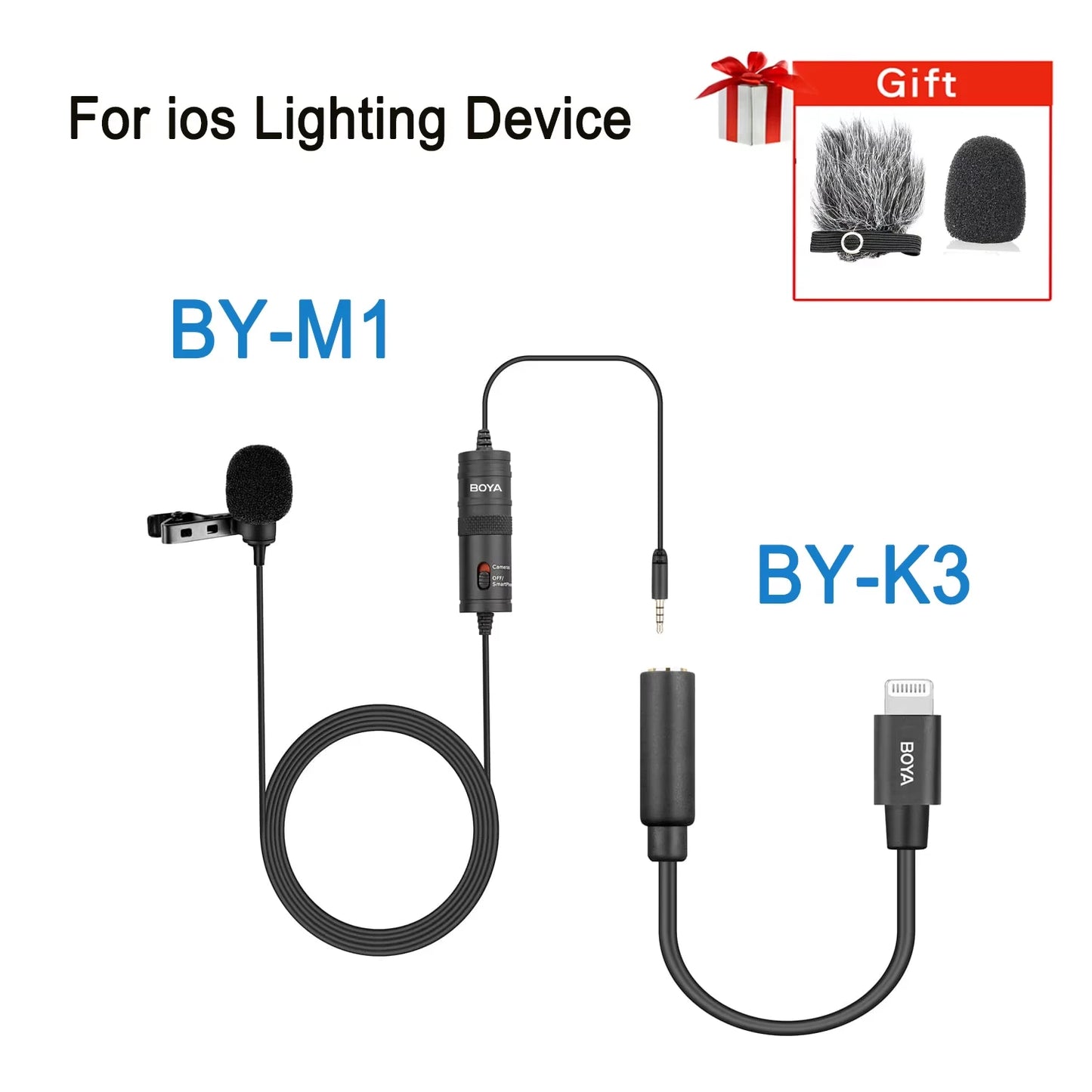 Microfone de lapela condensador BOYA BY-M1