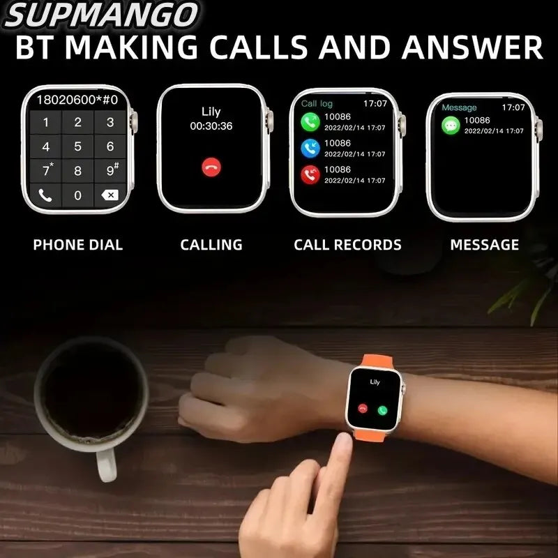 Smartwatch T88K com tela LCD de 1,68 polegadas unissex