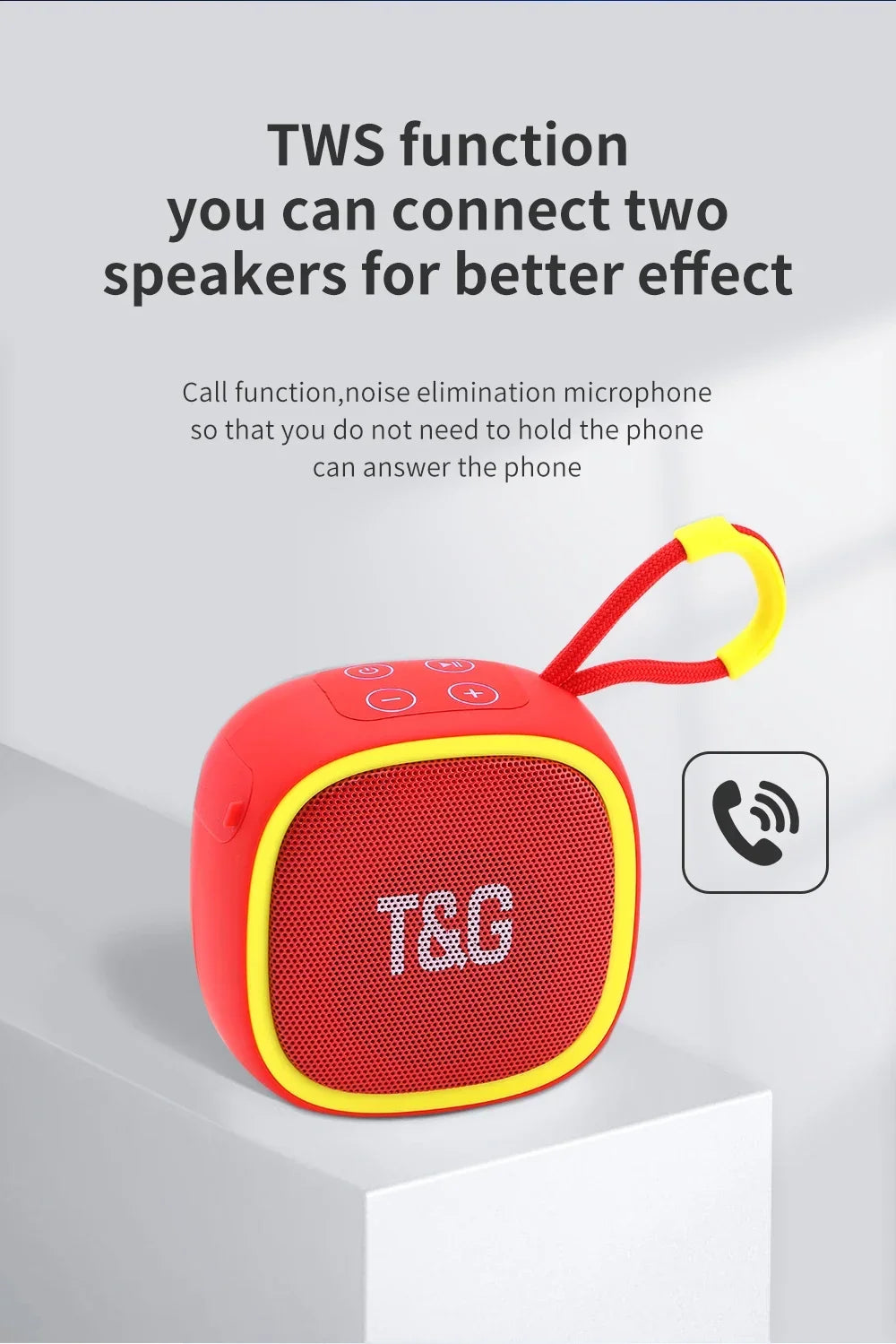 Mini Caixa de Som Bluetooth sem Fio Potente TG659 TWS 5.3