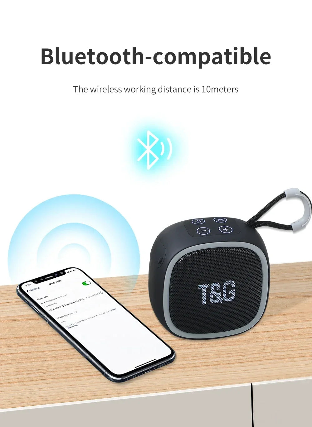 Mini Caixa de Som Bluetooth sem Fio Potente TG659 TWS 5.3