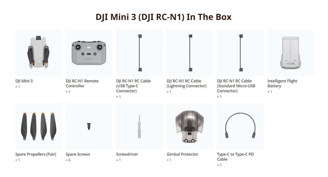 DJI Mini 3 Combo Drone com transmissão de 10 km