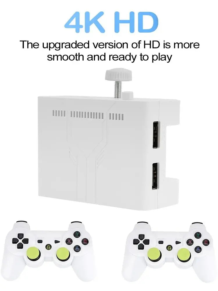 Console de jogos Y7 128G / 256G Sistema Linux 4K, Controle sem fio Jogo retrô
