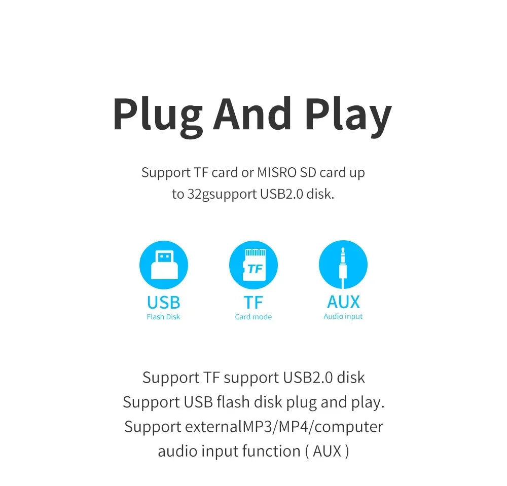 Mini Caixa de Som Bluetooth sem Fio Potente TG659 TWS 5.3