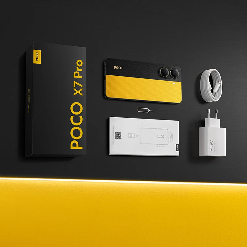 Smartphone POCO X7 Pro 256GB / 512GB Dimensão 8400-Ultra 90W Carga Bateria 6000mAh IP68 NFC 5G