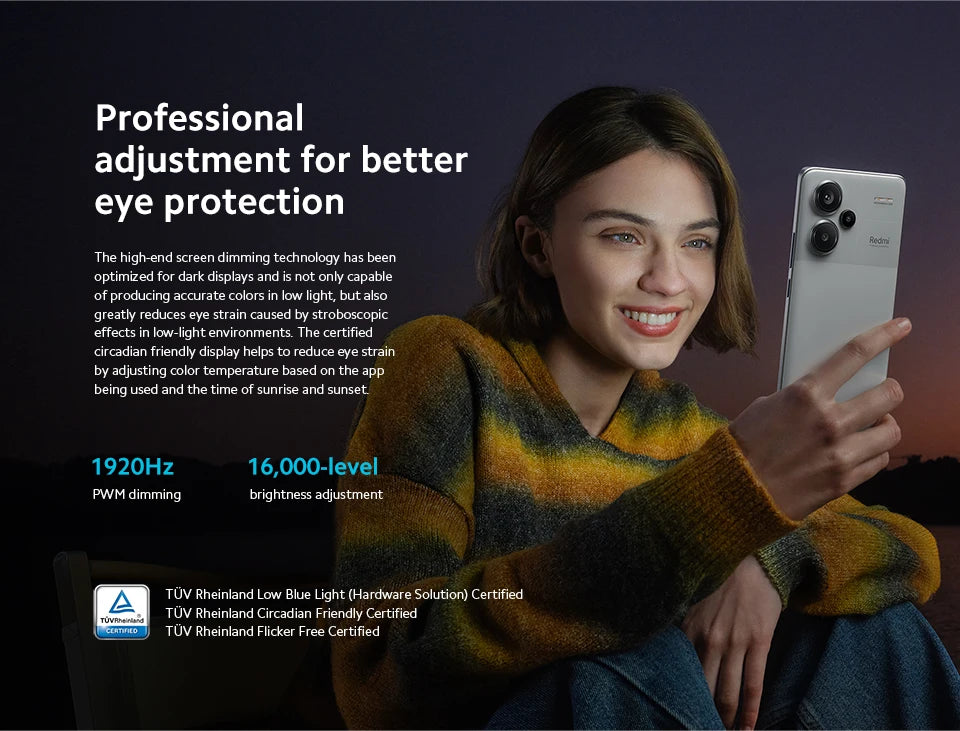 Smartphone Xiaomi Redmi Note 13 Pro Plus 5G, tela MOLED curva de 6,67", MediaTek Dimensity 7200-Ultra