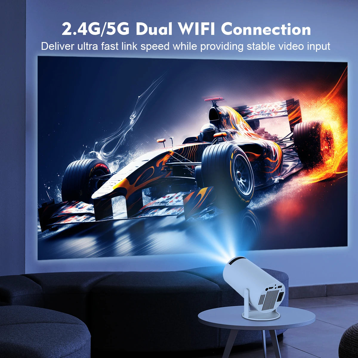 Projetor Transpeed 4K Wifi HY300 Pro Android 11 BT5.0 720P