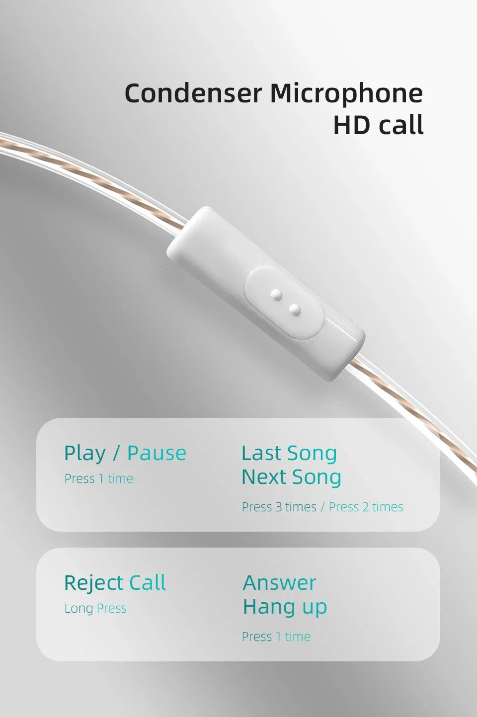 Fones de ouvido KZ EDX PRO Dynamic Drive HIFI Bass intra-auriculares com cancelamento de ruído