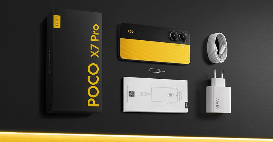 Smartphone POCO X7 Pro 256GB / 512GB Dimensão 8400-Ultra 90W Carga Bateria 6000mAh IP68 NFC 5G