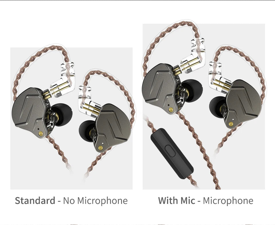 Fones de ouvido KZ ZSN PRO 1BA 1DD com graves de metal HIFI