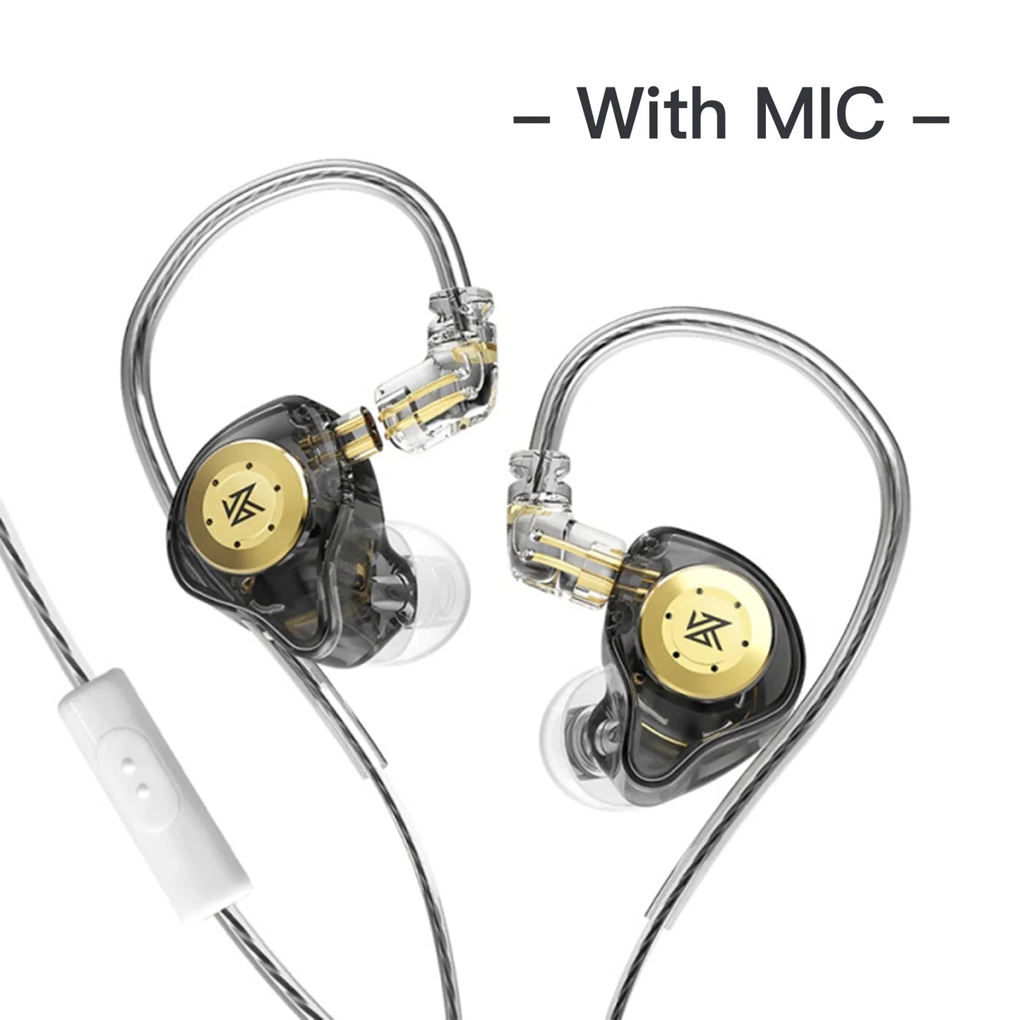 Fones de ouvido KZ EDX PRO Dynamic Drive HIFI Bass intra-auriculares com cancelamento de ruído