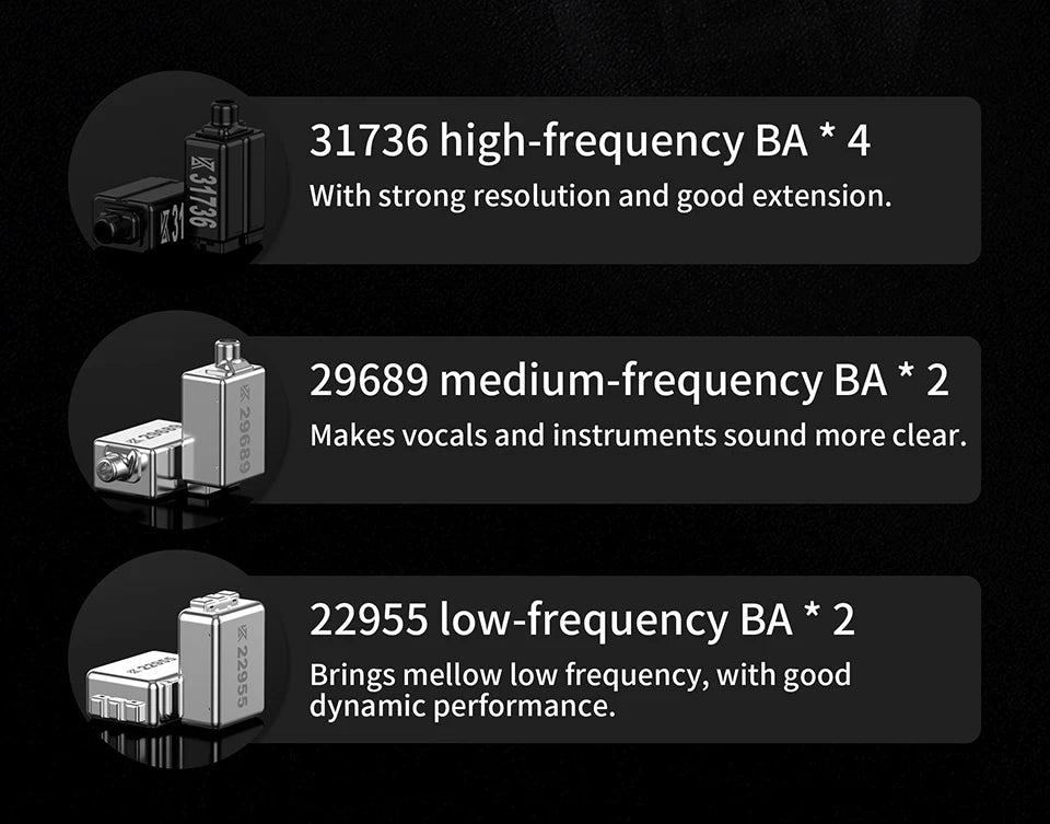 Fones de ouvido com fio KZ AS16 Pro 16BA, armadura balanceada, monitor de graves HIFI, com cancelamento de ruído