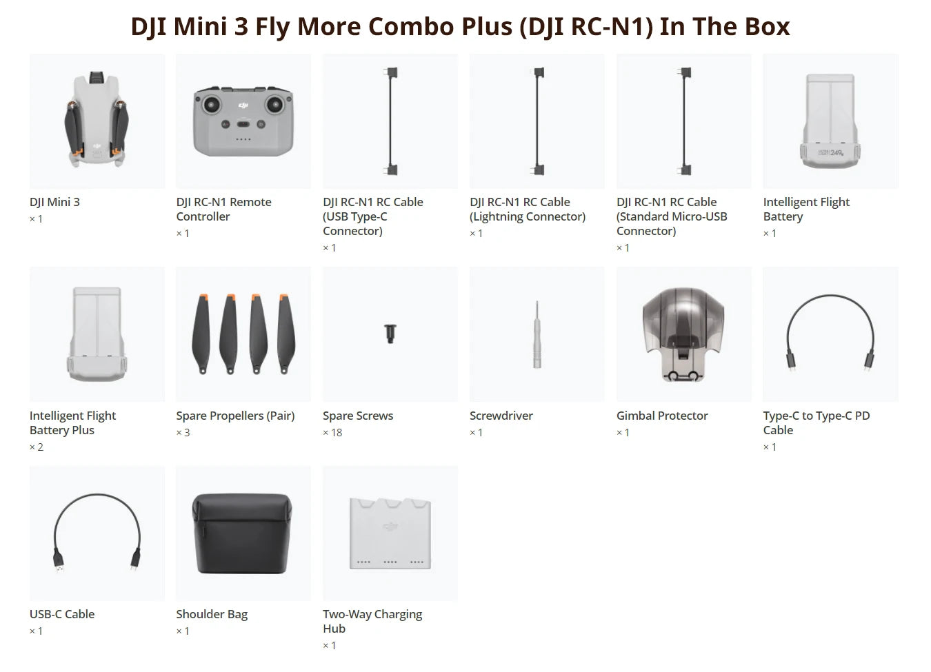 DJI Mini 3 Combo Drone com transmissão de 10 km