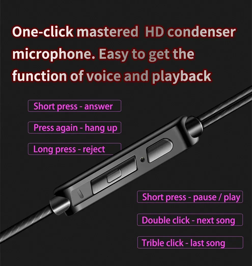 Fones de ouvido QKZ AK6 HiFi com fio de 3,5 mm